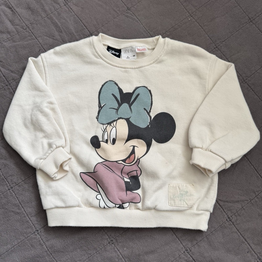 Disney Baby Girls Zara Size 3 Years Minnie Mouse Long Sleeve Sweater